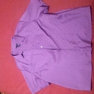 Women's Purple Maggie Barnes silky stripe blouse
